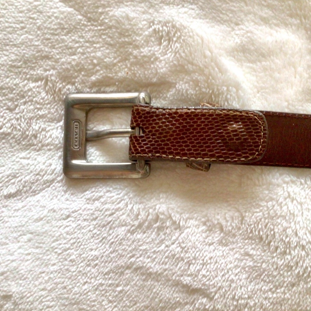 Coach genuine lizard belt
